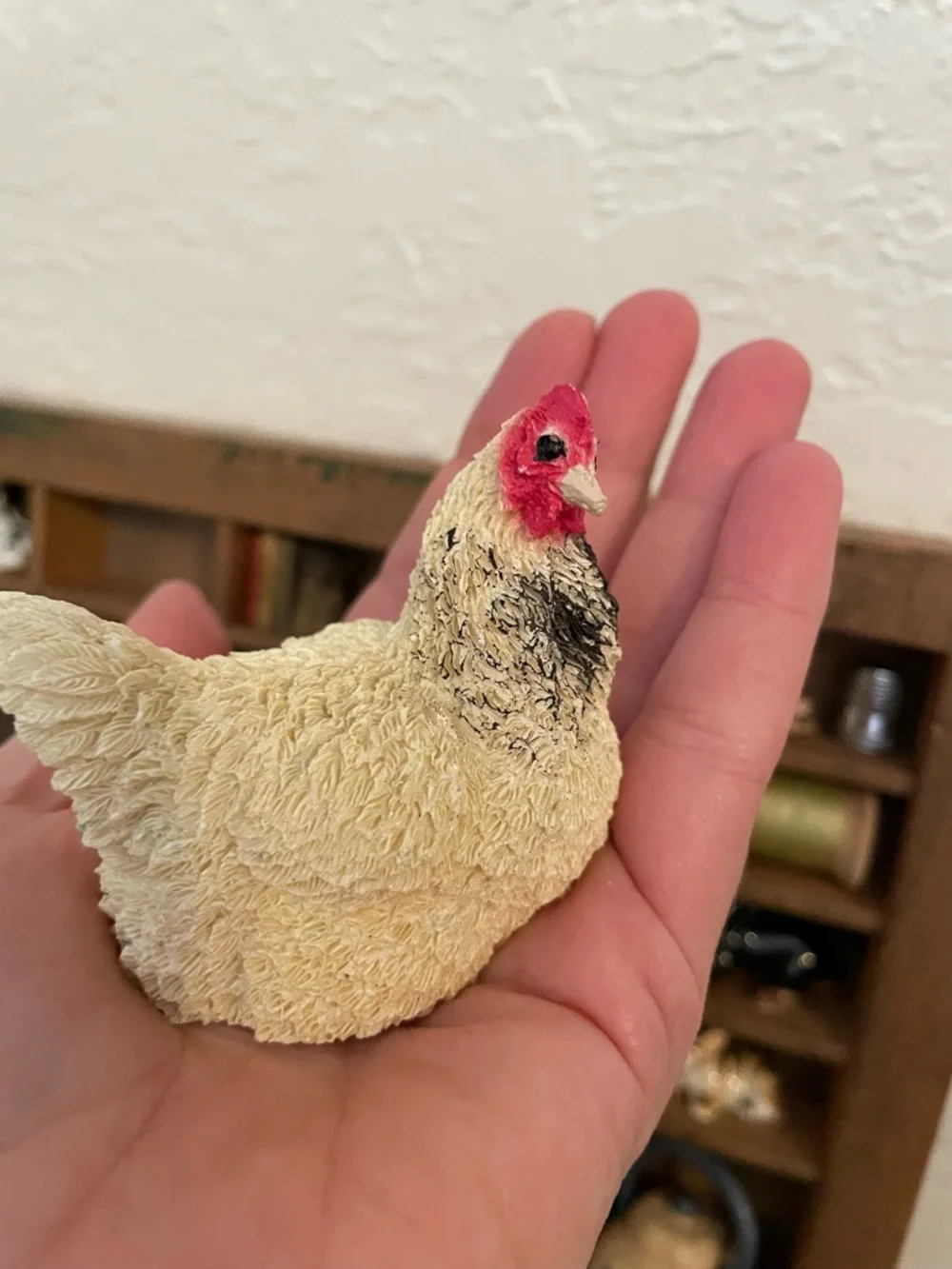 Vintage 1990s chicken hen figurine